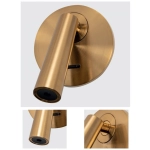 H71 HOTEL SCONCE RECESSED LED 1X3W BRUSHED BRASS Zambelis Lights